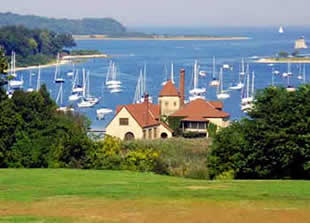 huntington coindre ny hall island mansion harbor york gold overlooking bay coast receptionhalls estate connecticut boat park